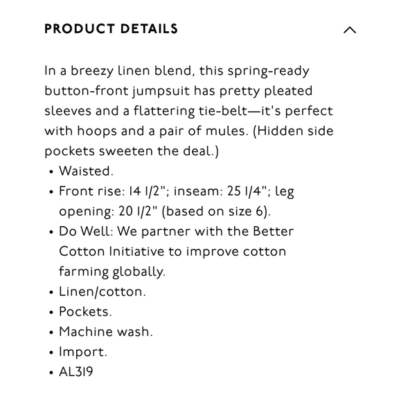 NWT Madewell  Linen Blend Jumpsuit - Picture 6 of 6